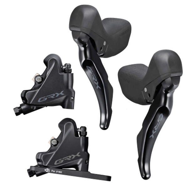 GRX 1×11 ST-RX600/BR-RX400/RD-GX810 Shimano GRX RX600 Disc Brake STI's & RX400 Flat Mount Calipers - 2x11